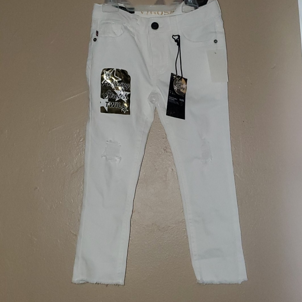 White kid pants